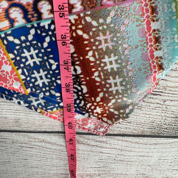 Boutique Patchwork Open Front Kimono Top Womens 2x 3x Multicolor Multi Print - Picture 7 of 7